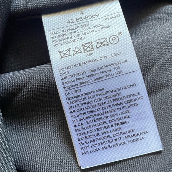 Banana Republic NWT Charcoal Checkered Blouse - Picture 13 of 14